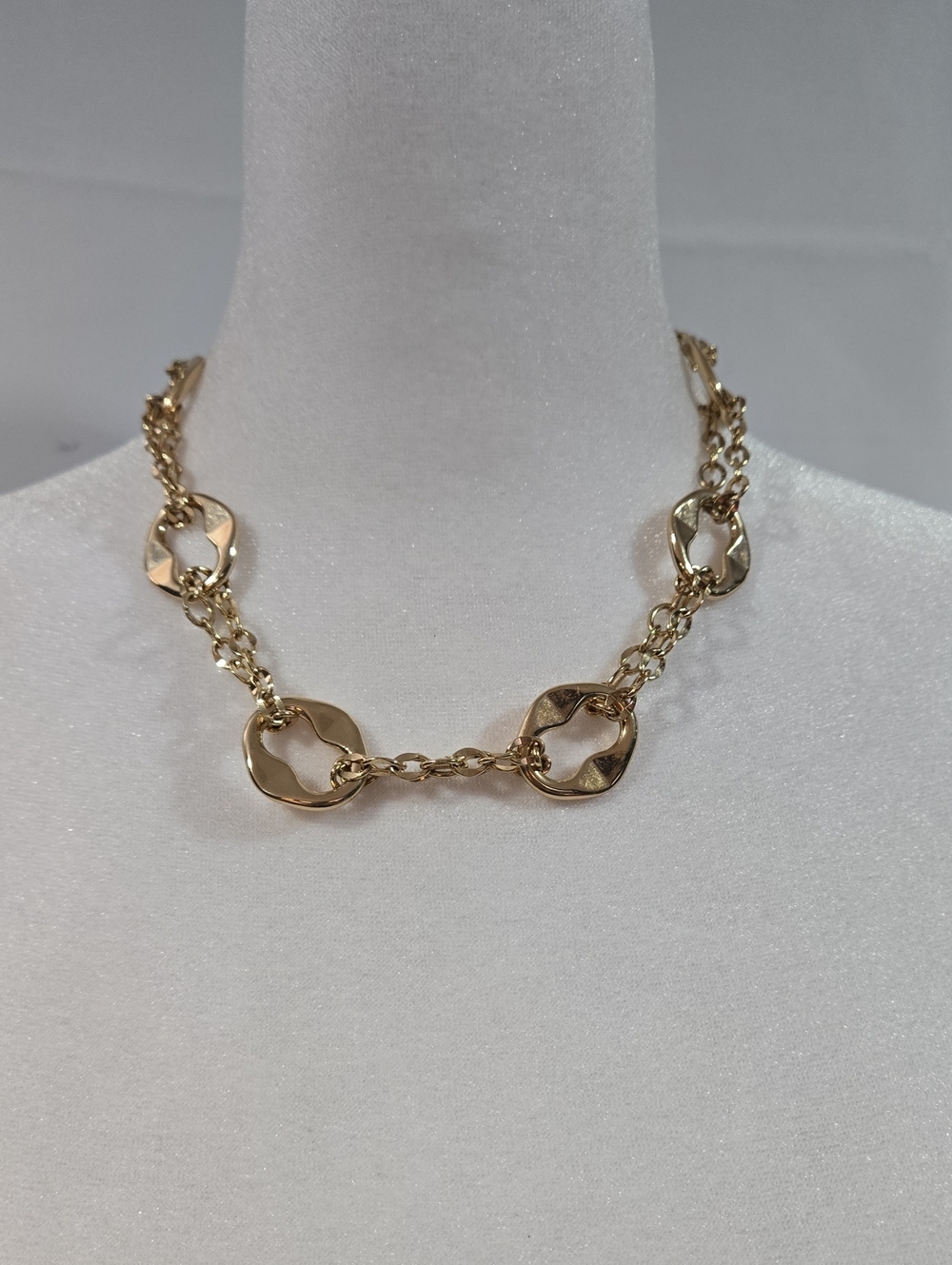 Alfani Gold-Tone Sculpted Circle Link Necklace